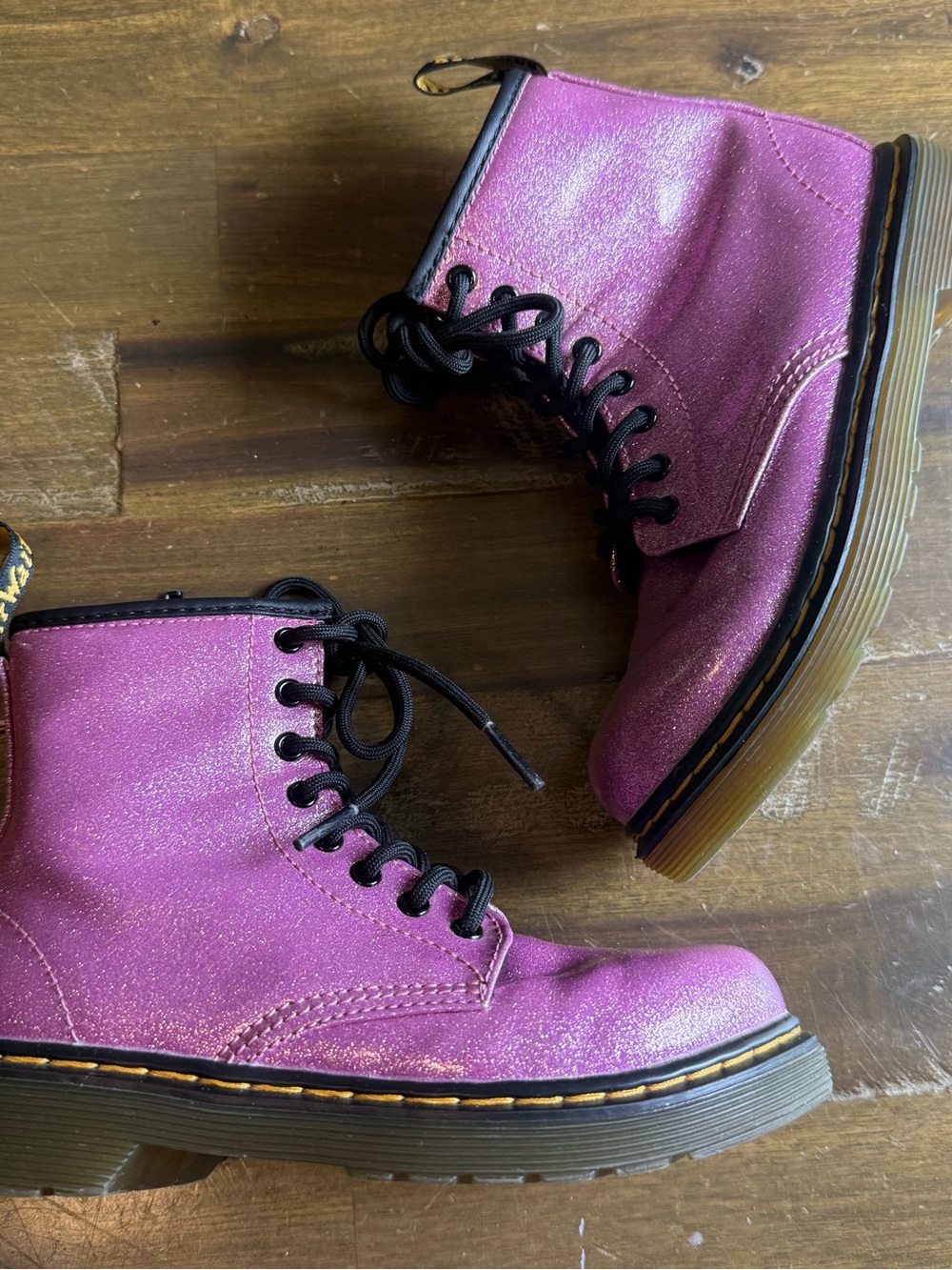 Dr Martens Glitter Lace Up Boots